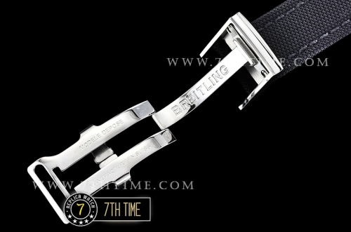Breitling Chronomat Airborne White Dial with Black Subdials & Stick Markers Nylon Clad Leather Strap