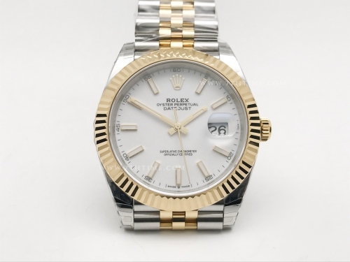 DJ2 41mm 126333 Jub Flt 904L YG/SS Wht/Stk EWE A3235