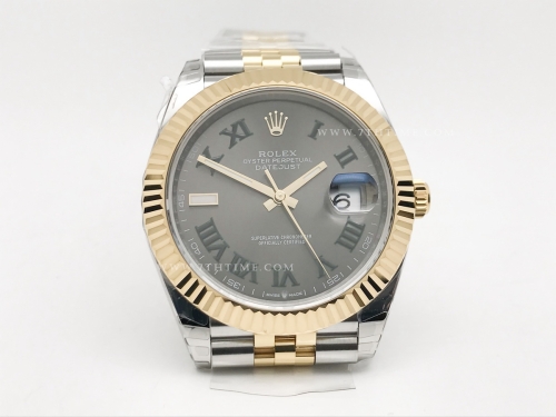 DJ2 41mm 126333 Jub Flt 904L YG/SS Gry/Rm EWE A3235