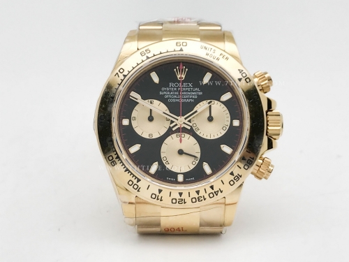 Daytona 116508 904L YG/YG Blk/Gold/Stk QF V3 SH4130