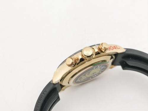 Daytona 116518 Wt YG/RU Wht/Blk/Num QF V11 SH4130