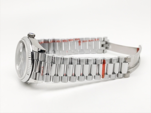 DayDate 36mm Wt 904L Flt SS/SS Blue/Stk QF VR3255