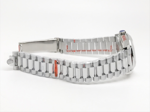 DayDate 36mm Wt 904L Flt SS/SS Blue/Stk QF VR3255