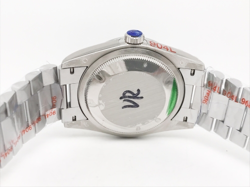 DayDate 36mm Wt 904L Flt SS/SS Blue/Stk QF VR3255