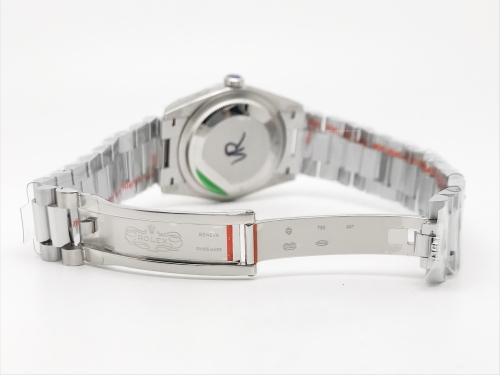 DayDate 36mm Wt 904L Flt SS/SS Silv/Dia QF VR3255