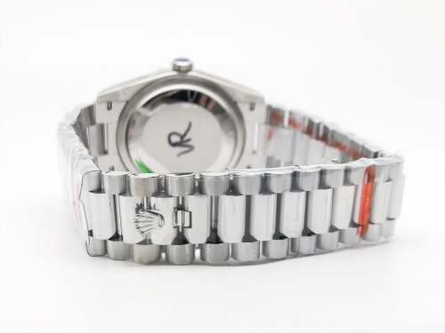 DayDate 36mm Wt 904L Flt SS/SS Silv/Stk QF VR3255