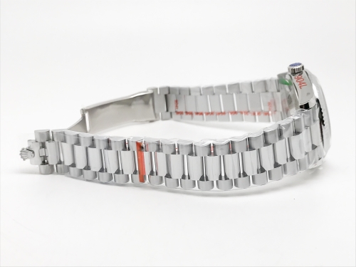 DayDate 36mm Wt 904L Flt SS/SS Blue/Dia QF VR3255