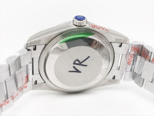 DayDate 36mm Wt 904L Flt SS/SS Blue/Dia QF VR3255