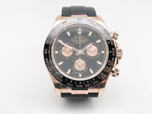 Daytona 116515 Wt RG/RU Blk/RG/Stk QF V11 SH4130