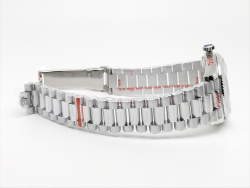 DayDate 36mm Wt 904L Flt SS/SS Grey/Dia QF VR3255