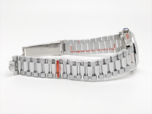 DayDate 36mm Wt 904L Flt SS/SS Silv/Dia QF VR3255