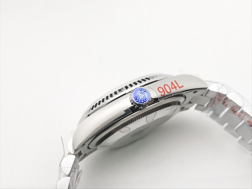 DayDate 36mm Wt 904L Flt SS/SS Silv/Dia QF VR3255