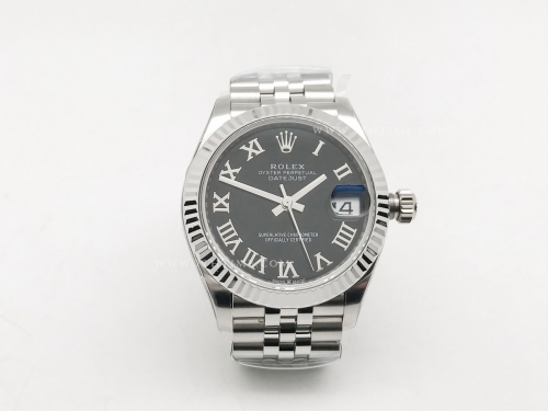 DateJust 278274 Midsize 31mm Jub Flt SS/SS Blk/Rm THB A2671