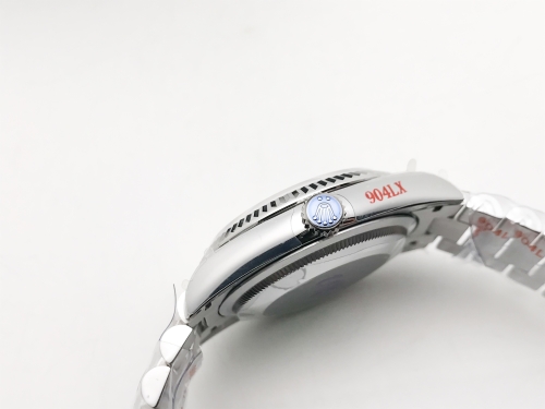 DayDate 36mm Wt 904L Flt SS/SS Blue/Dia QF VR3255