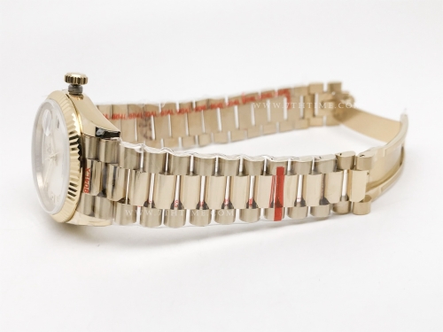 DayDate 36mm Wt 904L Flt YG/YG Silv/Rm QF VR3255