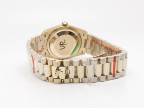 DayDate 36mm Wt 904L Flt YG/YG Silv/Rm QF VR3255