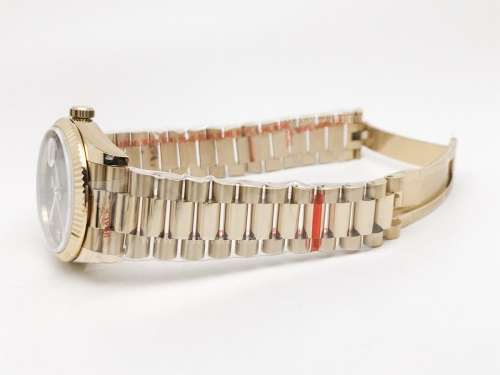 DayDate 36mm Wt 904L Flt YG/YG Grey/Rm QF VR3255