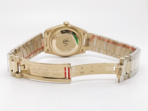 DayDate 36mm Wt 904L Flt YG/YG Gold/Rm QF VR3255