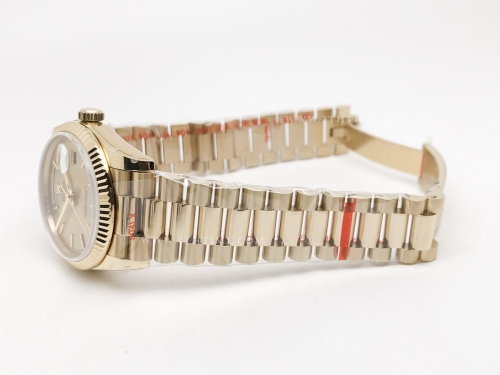 DayDate 36mm Wt 904L Flt YG/YG Gold/Stk QF VR3255