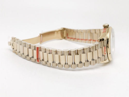 DayDate 36mm Wt 904L Flt YG/YG Gold/Stk QF VR3255