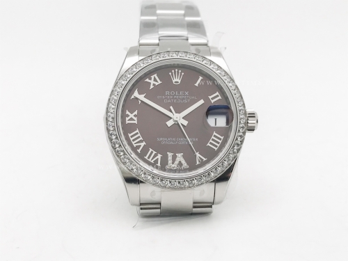 DateJust 278274 Midsize 31mm Oys Dia SS/SS B.Gry/Rm/Dia THB A2671