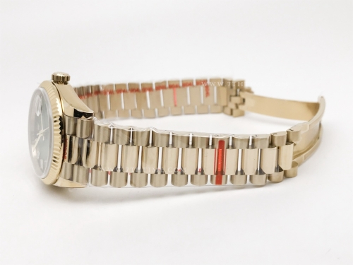 DayDate 36mm Wt 904L Flt YG/YG Green/Bag QF VR3255