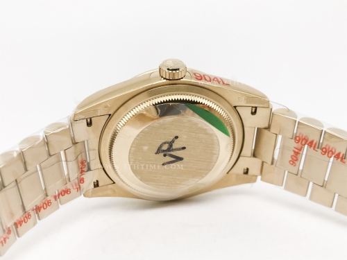 DayDate 36mm Wt 904L Flt YG/YG Green/Bag QF VR3255