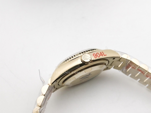 DayDate 36mm Wt 904L Flt YG/YG Gold/Dia QF VR3255