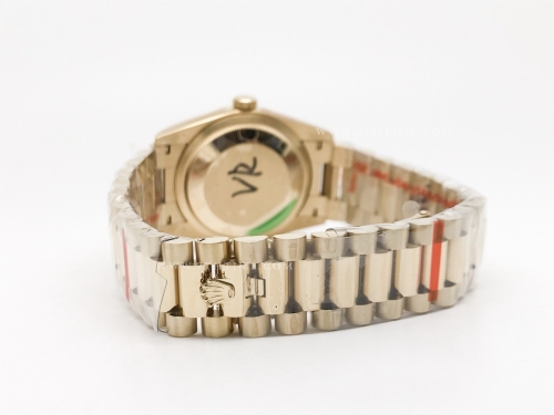 DayDate 36mm Wt 904L Flt YG/YG Gold/Dia QF VR3255