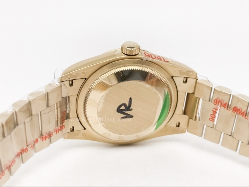 DayDate 36mm Wt 904L Flt YG/YG G-Green/Dia QF VR3255