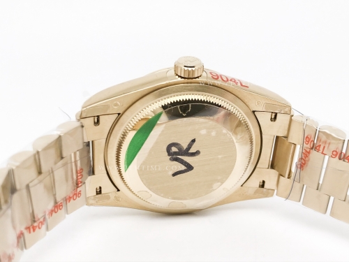 DayDate 36mm Wt 904L Flt YG/YG Silv/Dia QF VR3255