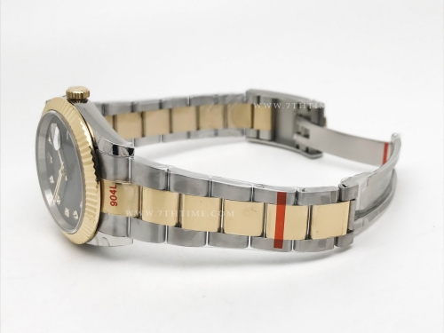 DJ2 41mm Oys Flt 904L YG/SS Blk/Dia GMF V2 VR3235