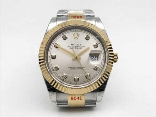 DJ2 41mm Oys Flt 904L YG/SS Silv/Dia GMF V2 VR3235