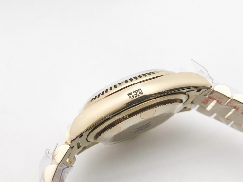 DayDate 36mm Wt 904L Flt YG/YG Grey/Dia QF VR3255