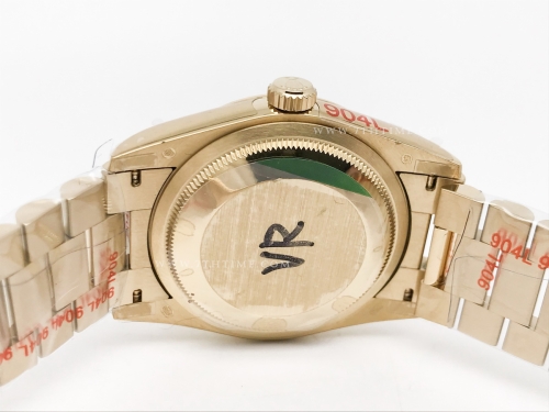 DayDate 36mm Wt 904L Flt YG/YG Grey/Dia QF VR3255