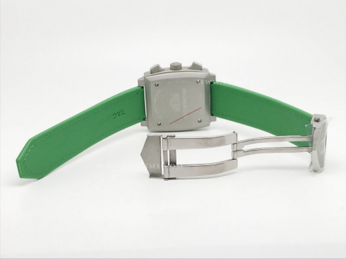 Tag Monaco Chronograph Green TI/RU Grn/Blk A8F VK63A