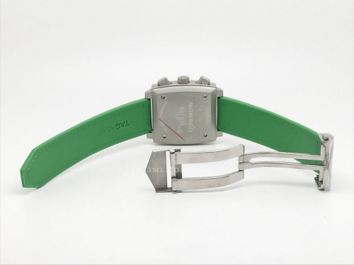Tag Monaco Chronograph Green TI/RU Grn/Wht A8F VK63A
