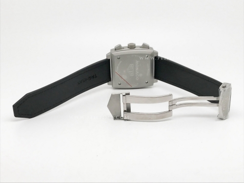 Tag Monaco Chronograph Black TI/RU Blk/Blue A8F VK63A