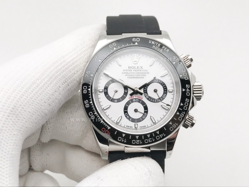 Daytona 126500 CER SS/RU Wht/Stk GDF A3836