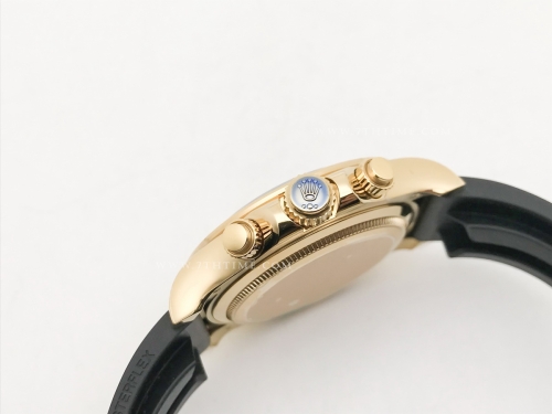 Daytona 126518LN CER YG/RU Wht/Stk RCF A4131