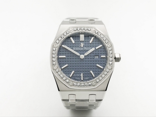 Royal Oak Ladies 67651ST Dia SS/SS Blue/Stk ZF Sw Qtz