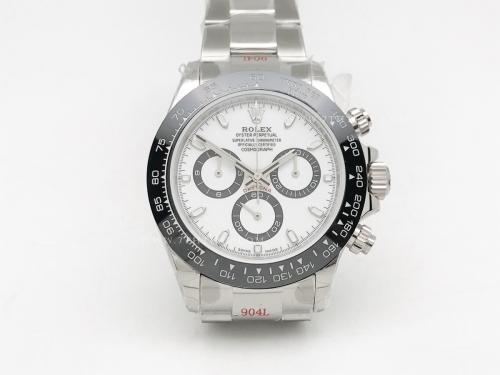 Daytona 116500 904L CER SS/SS Wht/Stk GMF A7750