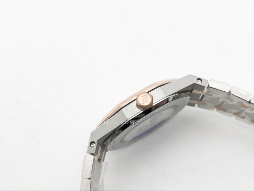 Royal Oak Ladies 67650SR RG/SS Wht/Stk ZF Sw Qtz