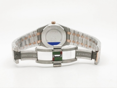 Royal Oak Ladies 67650SR RG/SS Wht/Stk ZF Sw Qtz