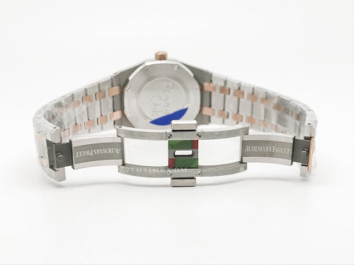 Royal Oak Ladies 67651SR Dia RG/SS Wht/Stk ZF Sw Qtz