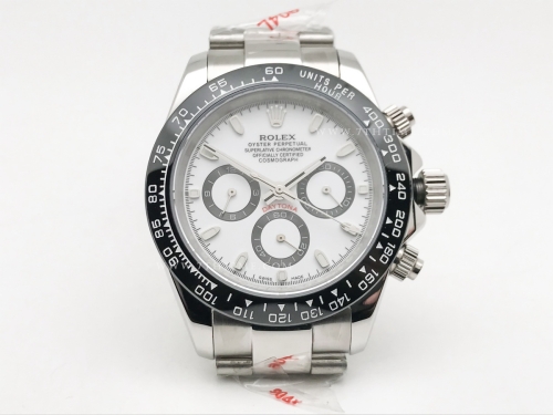 Daytona 126509 CER SS/SS Wht/Blk/Stk GDF A3836