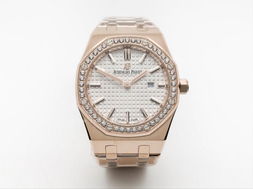 Royal Oak Ladies 67651OR Dia RG/RG Wht/Stk ZF Sw Qtz