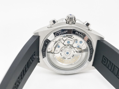 Chronomat B01 V2 SS/RU Blk/Silv/Stk TF Asia 7750