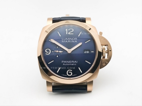 PAM1112 Lum. Marina 44mm RG/LE Blue TTF P9010