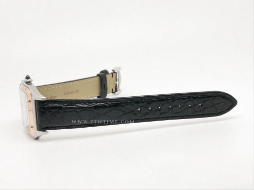 Santos De Cartier 32mm Mens RG/SS/LE Wht OKF Sw Qtz